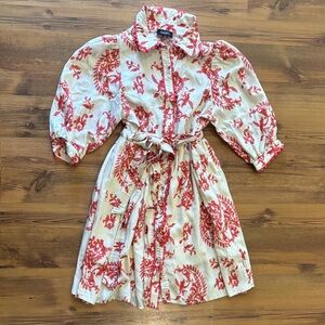 Gigio Red and Cream Dress with great details